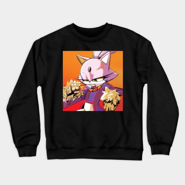 Blaze The Cat popsicle Crewneck Sweatshirt by CopyMirror